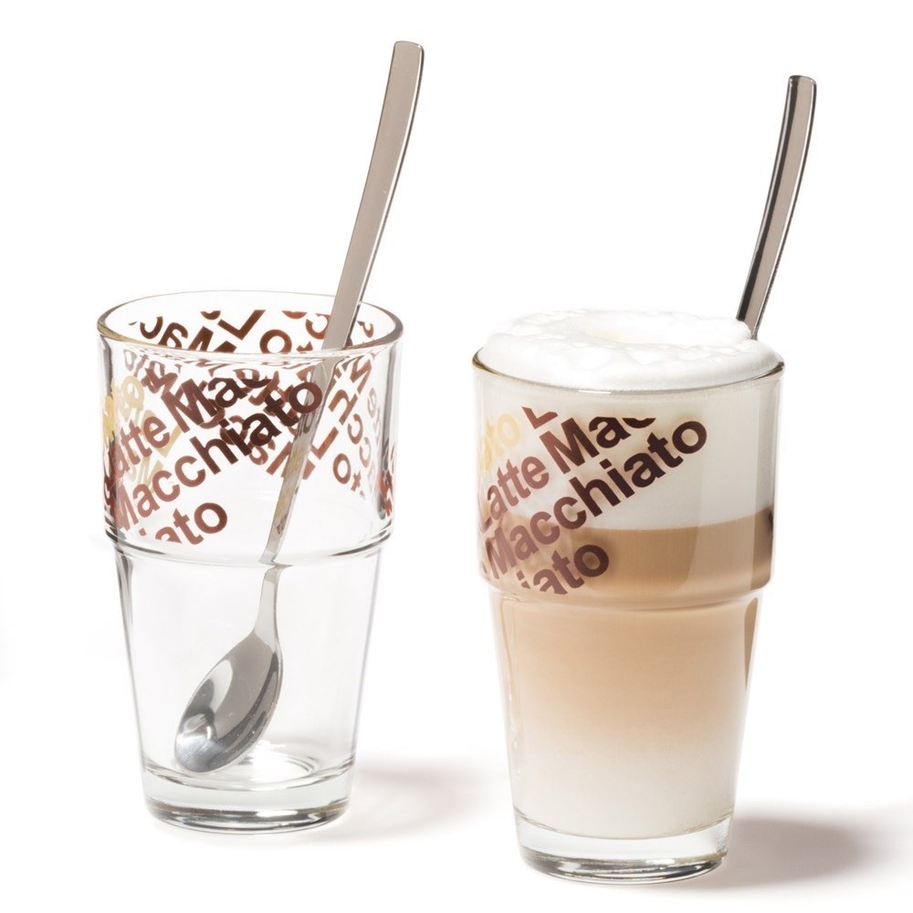 Sklenice na latte se lžičkou 2 ks SOLO Leonardo