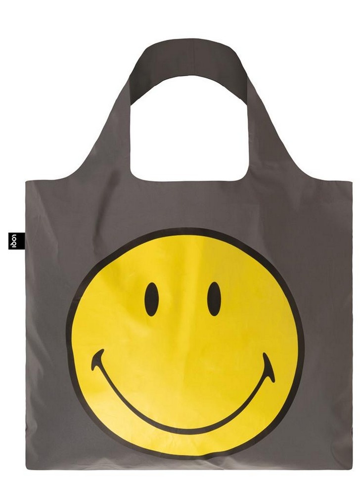 Skládací nákupní taška LOQI REFLECTIVE Smiley