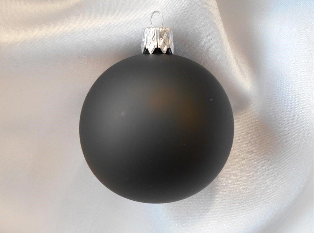 Vánoční ozdoby Malá vánoční koule 6 ks - černá matná