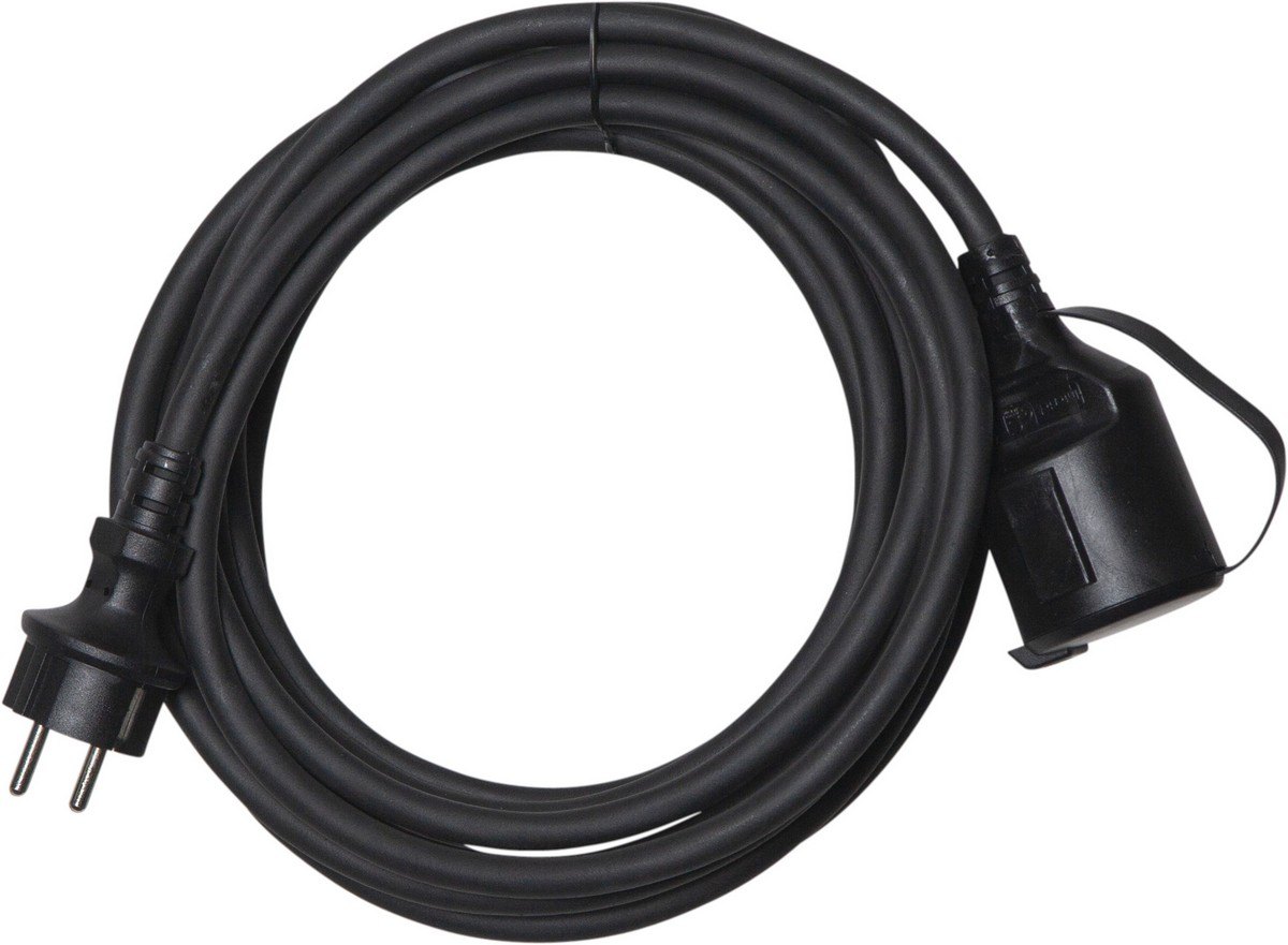 Venkovní prodlužovací kabel 1 výstup délka 7 m Star Trading Lungo - černý