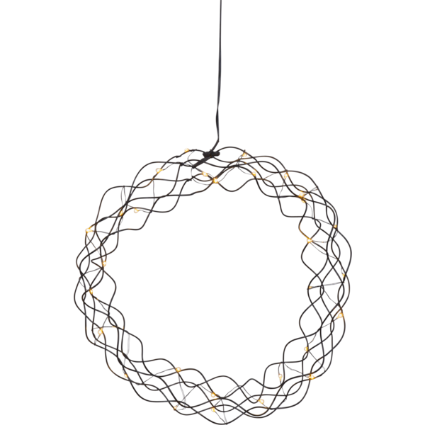 Závěsná světelná LED dekorace průměr 30 cm Star Trading Curly - černá