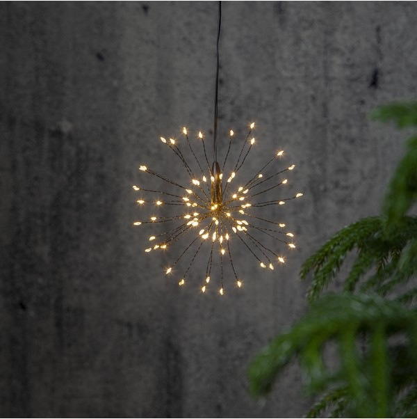 Závěsná světelná LED dekorace výška 16 cm Star Trading Firework - černá