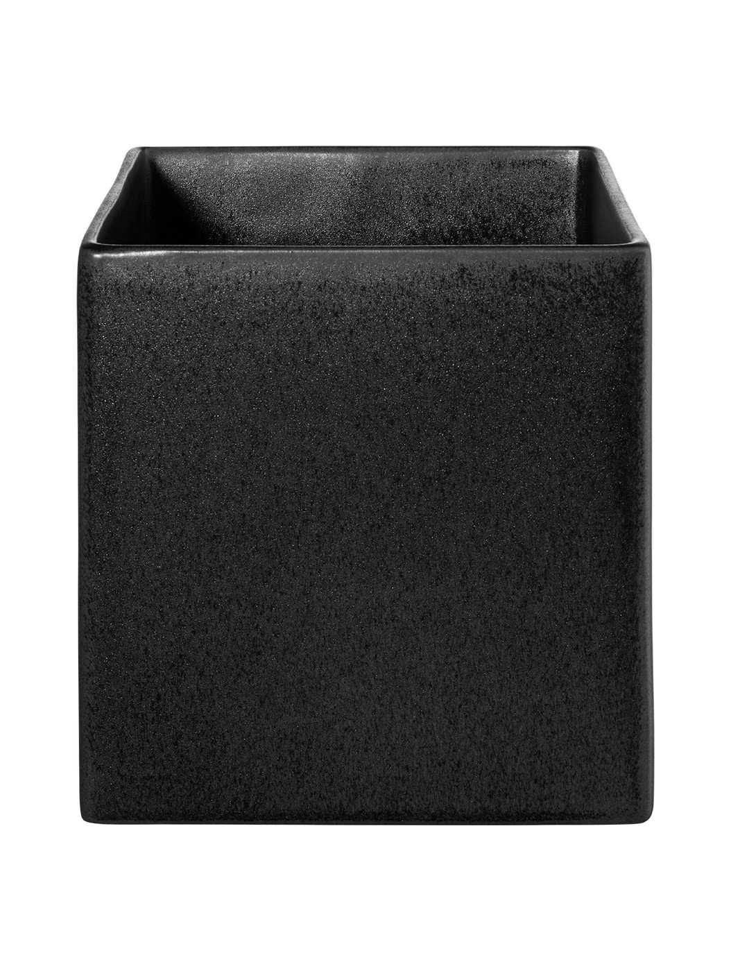 Květináč z kameniny 18x18 cm QUADRO ASA Selection - černý