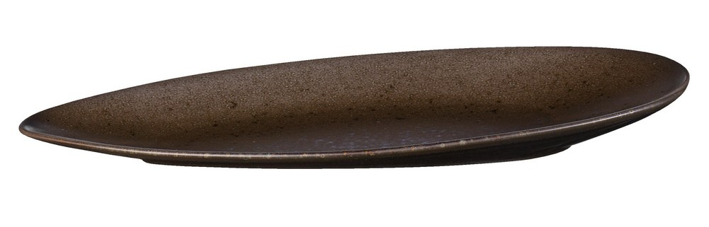 Oválný talíř 40 cm CUBA MARONE ASA Selection - hnědý