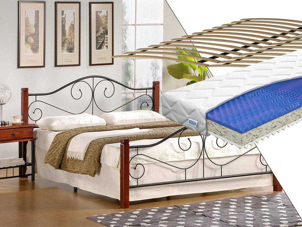 Halmar Halmar Kovová postel Violetta 160 x 200 cm s matrací a roštem
