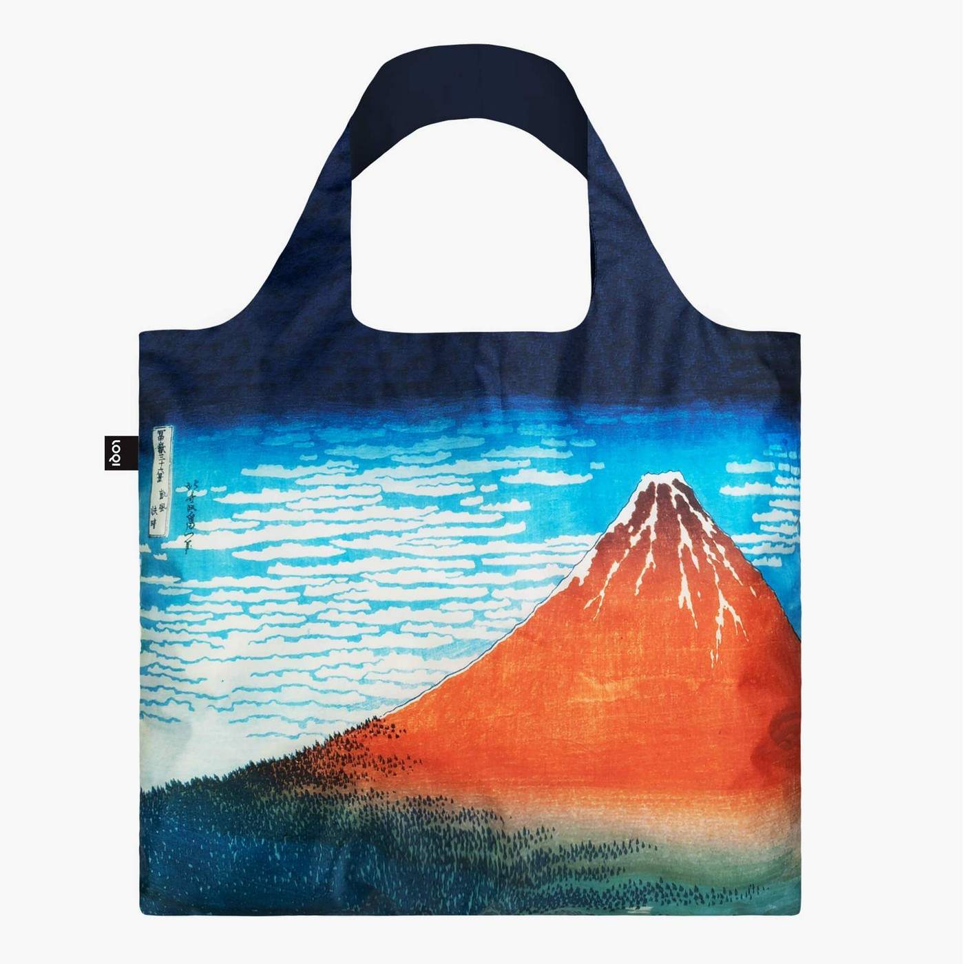 Skládací nákupní taška LOQI KATSUSHIKA HOKUSAI Red Fuji