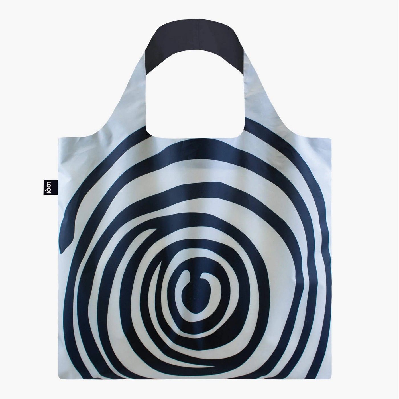 Skládací nákupní taška LOQI LOUISE BOURGEOIS Spirals Black